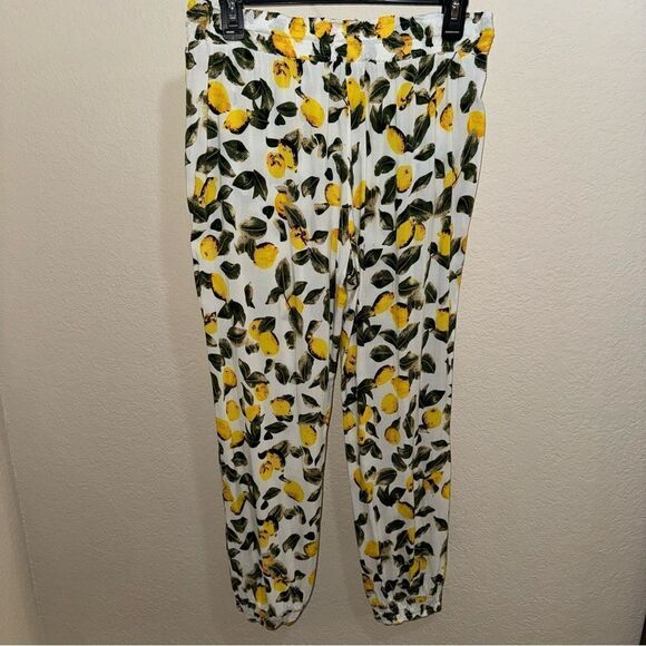 Solitaire Swim Lemon Print Lounge Pants - Size L - Picture 5 of 9